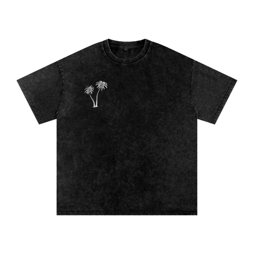 Jean material palm shirt