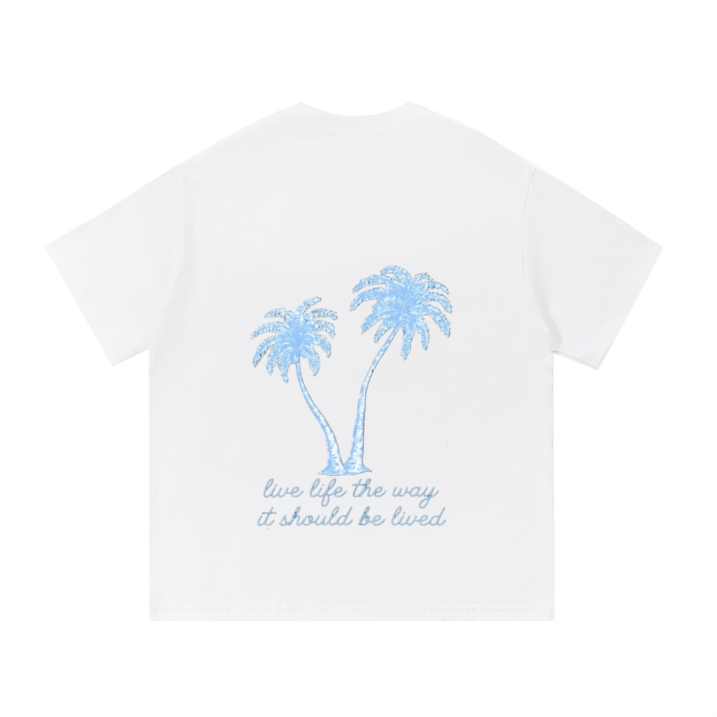 Blue palm shirt